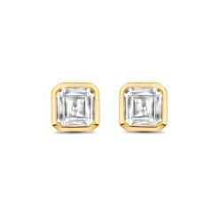 Hot -ørepynt i forgylt sølv med cubic zirkonia Ørepynt