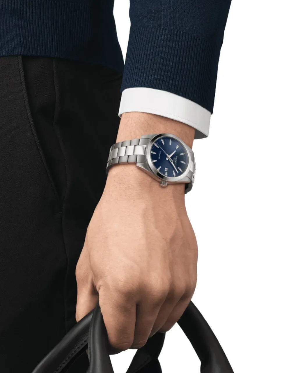 Discount Gentleman Titanium Quartz Blå 40 mm Til Han