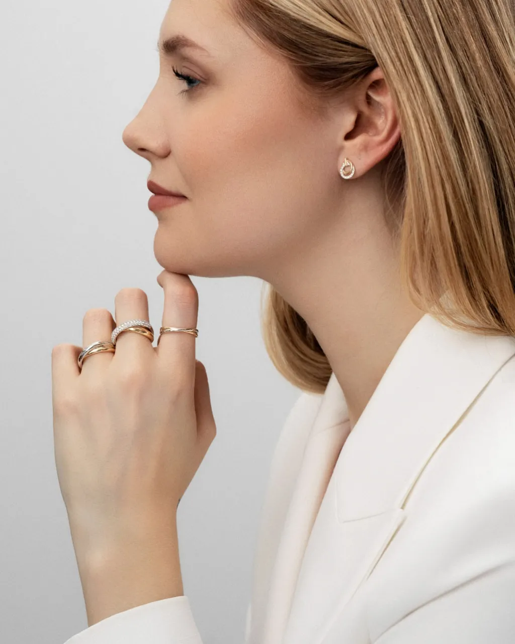 Best Tofarget gull diamantørepynt 0,13 ct Ørepynt