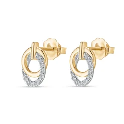 Best Tofarget gull diamantørepynt 0,13 ct Ørepynt