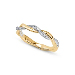 Sale Tvunnet diamantring 0,15 ct Ringer