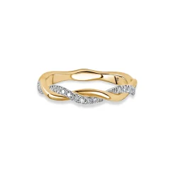 Sale Tvunnet diamantring 0,15 ct Ringer