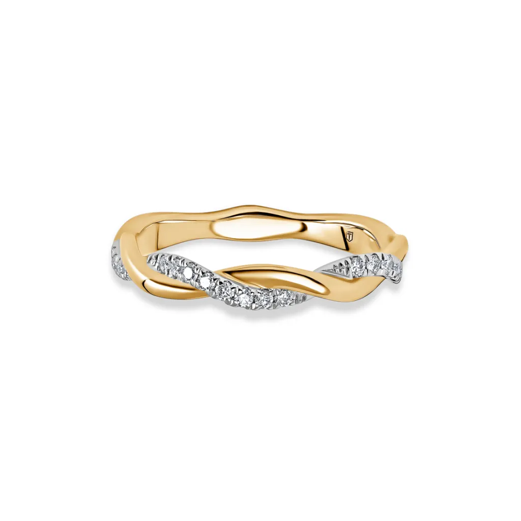 Sale Tvunnet diamantring 0,15 ct Ringer