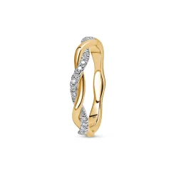 Sale Tvunnet diamantring 0,15 ct Ringer
