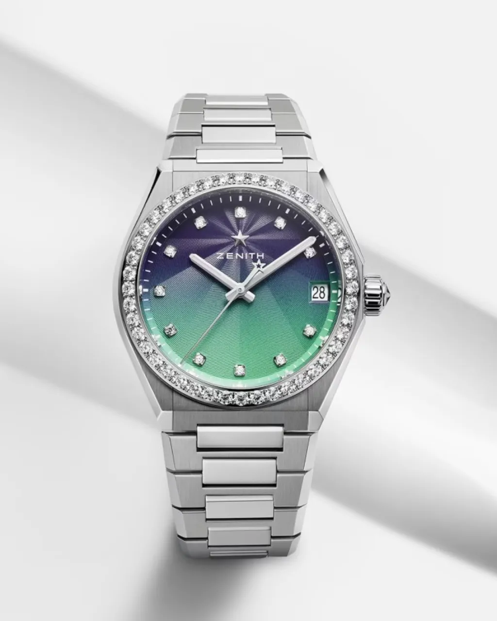 Fashion Defy Midnight Borealis grønn/blå 36 mm Klokker Med Diamanter | Til Henne