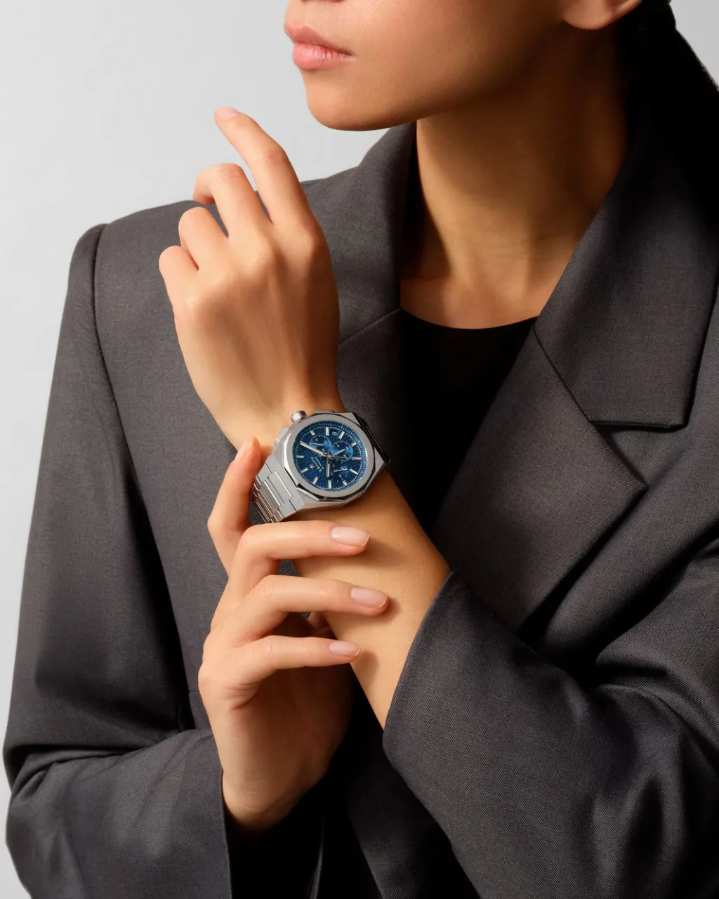 Sale Defy Skyline Chrono 42 mm blå Til Han
